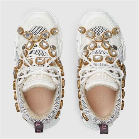 gucci sneakers with removable crystals|Gucci crystal studded sneakers.